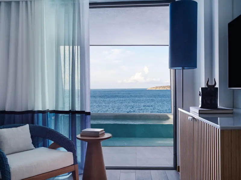Intercontinental Crete Griechenland Schlafzimmer Wohnzimmer Pool Balkon Intercontinental Crete Griechenland Schlafzimmer Wohnzimmer Pool Balkon